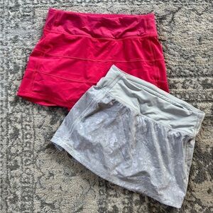 lululemon athletica Fushia Pink and Gray Marble Skorts